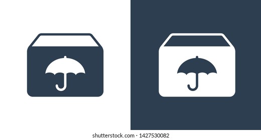 Packing Box Upside Illustartion Icon Vector