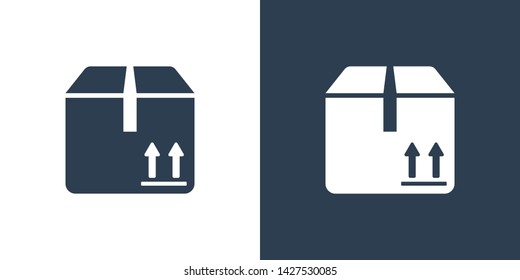 Packing Box Upside Illustartion Icon Vector