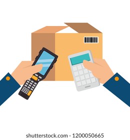 packing box with voucher and calculator