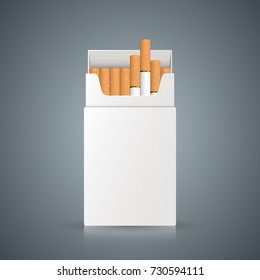 packing of cigarettes on the grey background. Vector, eps 10