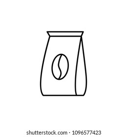 packing of coffee icon. Element of food icon for mobile concept and web apps. Thin line packing of coffee icon can be used for web and mobile on white background