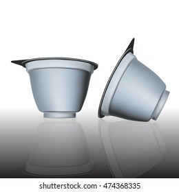 packing, cup with lid, 3d render,vector