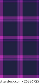 Packing fabric tartan check, rough background texture textile. National plaid seamless pattern vector in dark and purple colors palette.