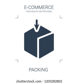 packing icon. high quality filled packing icon on white background. from e commerce collection flat trendy vector packing symbol. use for web and mobile