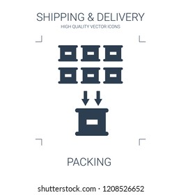Packing Icon High Quality Filled Packing Stock Vector (Royalty Free ...