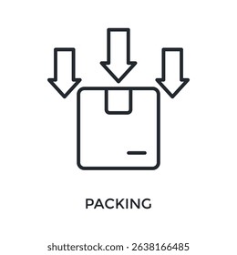 Packing Icon Outline Style. Vector Illustration For Graphic Design