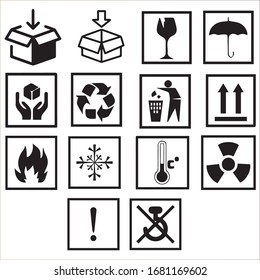 packing icon symbols black vector image