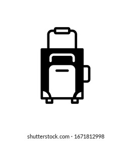 Packing icon vector in black solid flat design icon isolated on white background