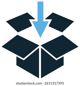 Packing icon vector for shipment preparation, product packaging, and delivery process. Ideal for ecommerce, warehouse, logistics, and courier service design elements.