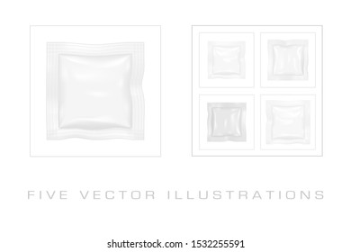 Packing for the isolation of the product on a white background. Graphic concept for your design