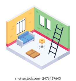 Packing Up Isometric Style Icons 
