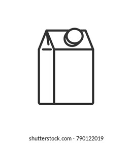 Packing of kefir. linear icon. Line with Editable stroke
