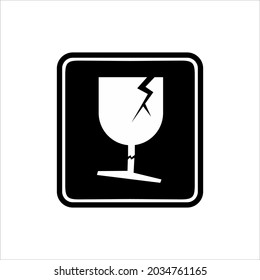 
Packing Label Icon Symbol. Fragile Illustration. Vector Illustration