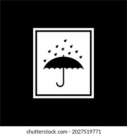 
Packing Label Icon Symbol. Keep Dry Illustration. Vector Illustration