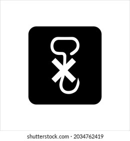 Packing Label Icon Symbol. Use No Hook Illustration. Vector Illustration