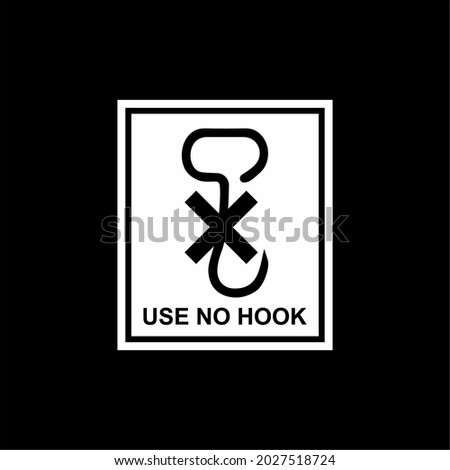 
Packing Label Icon Symbol. Use No Hook Illustration. Vector Illustration