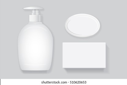 Packing with liquid soap Mock Up Vector Template