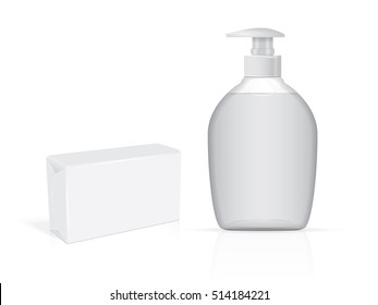 Packing with liquid soap Mock Up Vector Template