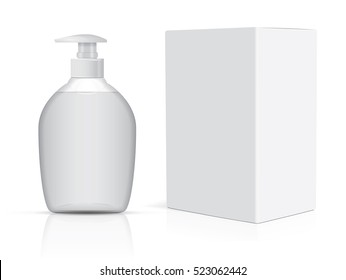 Packing with liquid soap Mock Up Vector Template