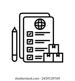 Packing List  icon in vector. Logotype
