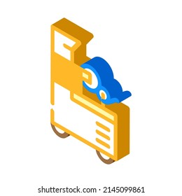 packing machines isometric icon vector. packing machines sign. isolated symbol illustration