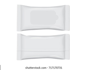 packing with napkins on white background It's easy to change colors mock up vector template