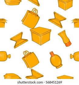 Packing pattern. Cartoon illustration of packing vector pattern for web