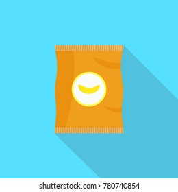 Packing of potato chips. Vector illustration.