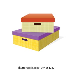 Packing product icon design style. Boxes icon logo, box delivery, package service, transportation parcel, deliver container, receive pack, send and logistic isolated vector illustration