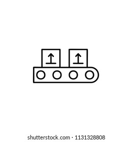 packing production line icon. Element of automation icon for mobile concept and web apps. Thin line packing production line icon can be used for web and mobile. Premium icon