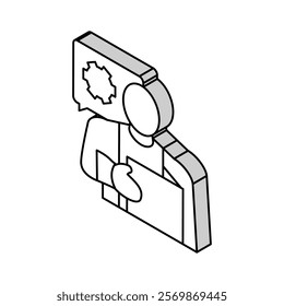 packing services facilitator isometric icon vector. packing services facilitator sign. isolated symbol illustration