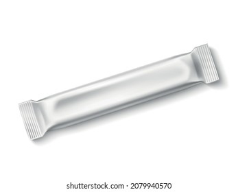 Packing stick realistic mockup. Sachet package template
