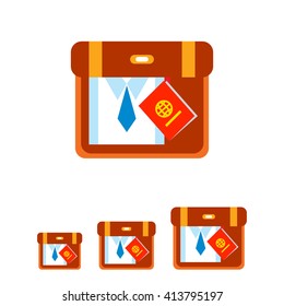 Packing suitcase
