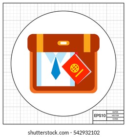 Packing suitcase