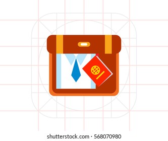 Packing suitcase