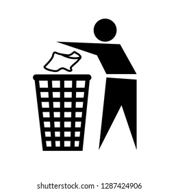Packing symbol. Do not litter. Recycle materials. Vector sign