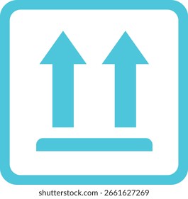 Packing Symbol fragile icon.Handling and packing symbols including fragile, recycle and caution sign. Packing symbol for cardboard boxe. Delivery shipping label.warning label for shipping package.