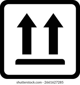 Símbolo de embalagem ícone frágil.Manuseio e símbolos de embalagem incluindo frágil, reciclar e sinal de cuidado. Símbolo de embalagem para caixas de cartão. Etiqueta de envio de entrega.etiqueta de aviso para o pacote de envio.