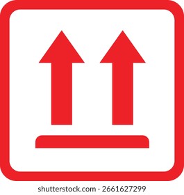 Símbolo de embalagem ícone frágil.Manuseio e símbolos de embalagem incluindo frágil, reciclar e sinal de cuidado. Símbolo de embalagem para caixas de cartão. Etiqueta de envio de entrega.etiqueta de aviso para o pacote de envio.