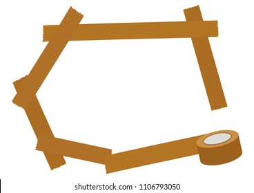 packing tape on white background