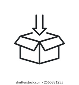 Packing thin line icons. Perfect pixel on transparent background