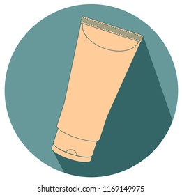 Packing Tube For Cosmetics flat design icon vector eps 10