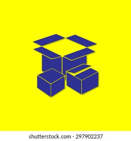 Packing vector icon 