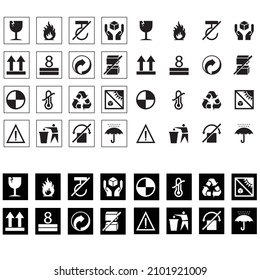 Packing vector icon or shapes design
