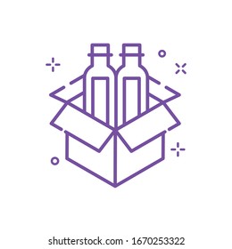 Packing Vector illustration. Shopping and E-commerce Outline icon. EPS 10 File