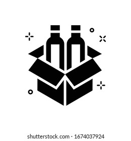Packing Vector illustration. Shopping and E-commerce Glyph icon. 