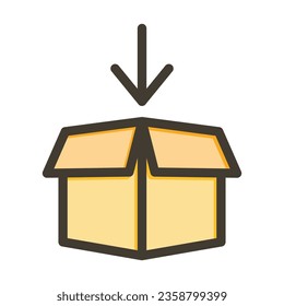 Packing Vector Thick Line Filled Colors Icon For Personal And Commercial Use.
