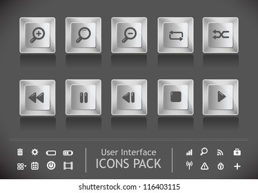 Packs icons user interface for mobile devices and web applications.Metal icons