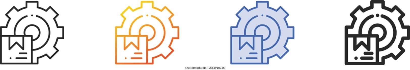 packs icon.Thin Linear, Gradient, Blue Stroke and bold Style Design Isolated On White Background