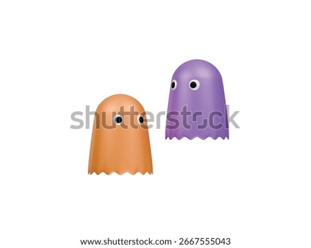 Pacman ghost icon 3d illustration render